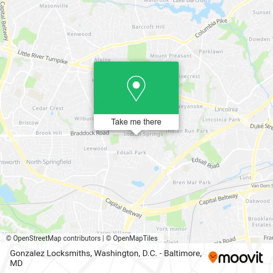 Gonzalez Locksmiths map