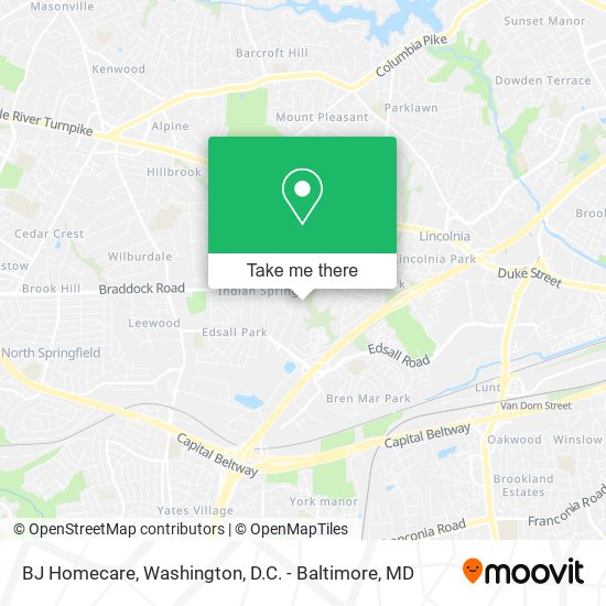 Mapa de BJ Homecare