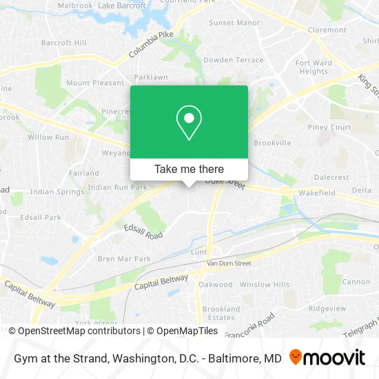 Gym at the Strand map