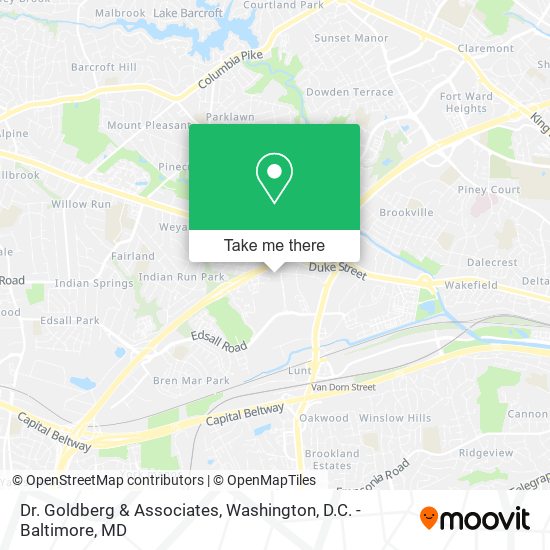 Dr. Goldberg & Associates map