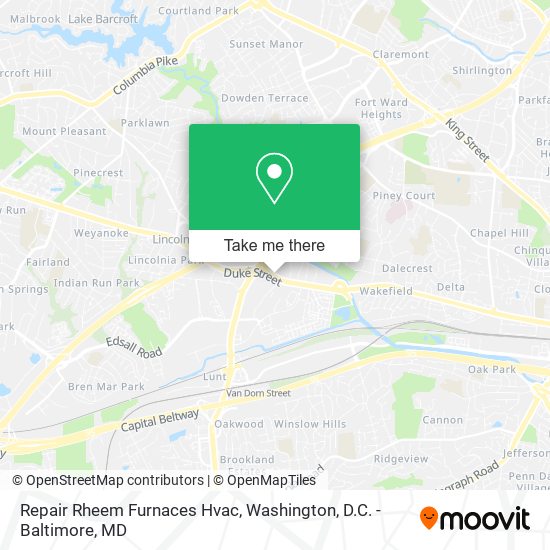 Mapa de Repair Rheem Furnaces Hvac