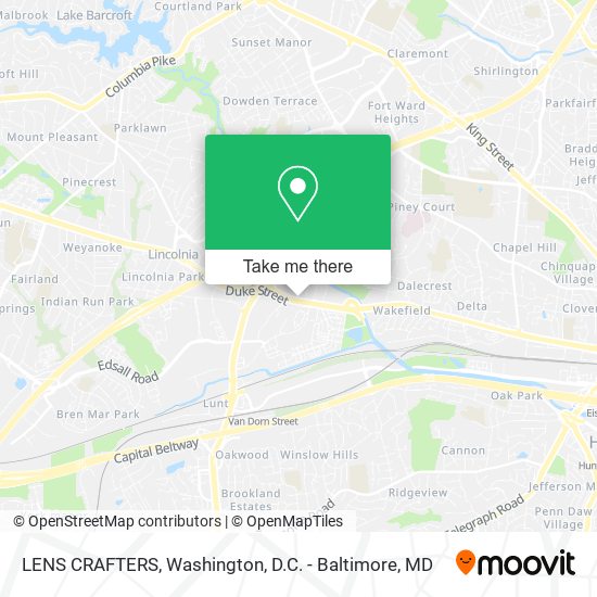 LENS CRAFTERS map