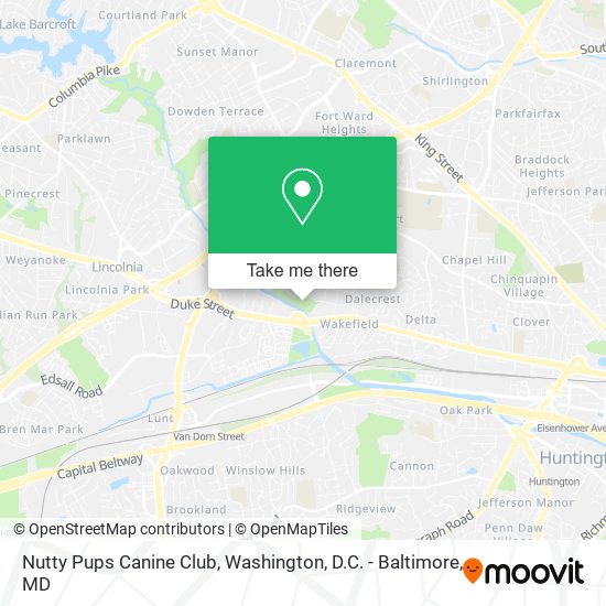 Mapa de Nutty Pups Canine Club
