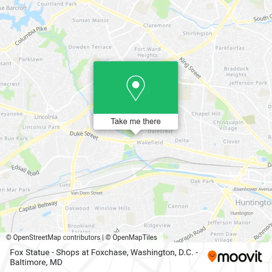 Fox Statue - Shops at Foxchase map