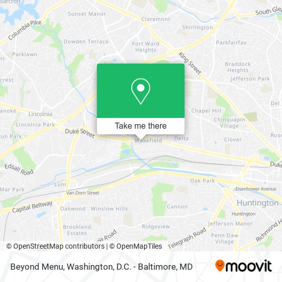Beyond Menu map