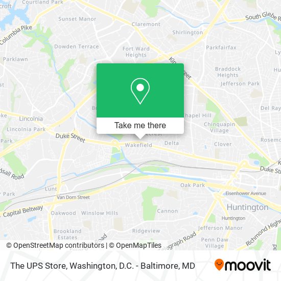 The UPS Store map