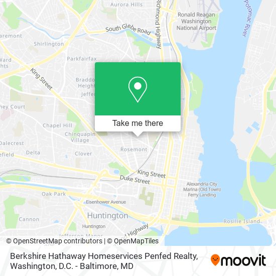 Berkshire Hathaway Homeservices Penfed Realty map