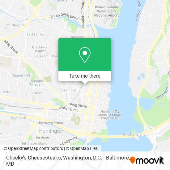 Cheeky's Cheesesteaks map