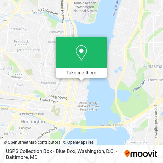 USPS Collection Box - Blue Box map