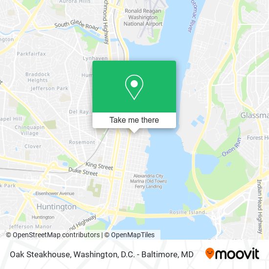 Oak Steakhouse map