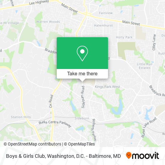 Boys & Girls Club map