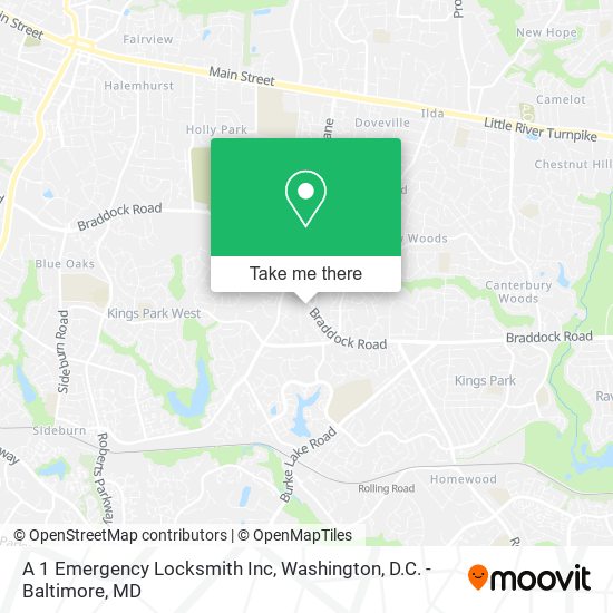 A 1 Emergency Locksmith Inc map