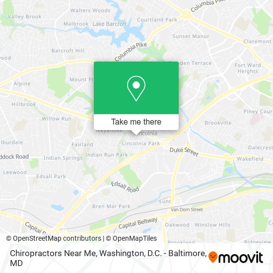 Chiropractors Near Me map