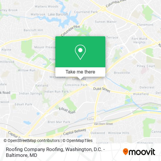 Mapa de Roofing Company Roofing