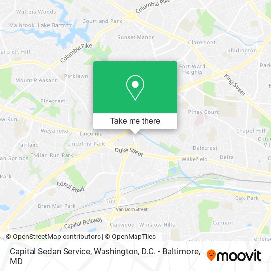 Mapa de Capital Sedan Service