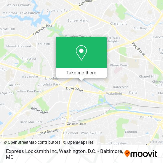 Express Locksmith Inc map