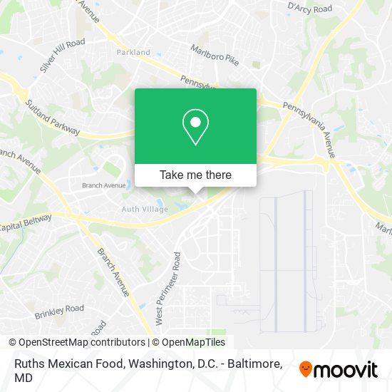Ruths Mexican Food map
