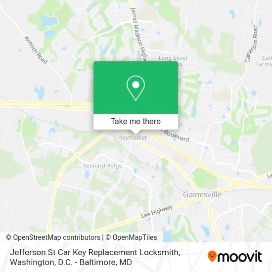 Jefferson St Car Key Replacement Locksmith map