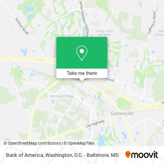 Bank of America map