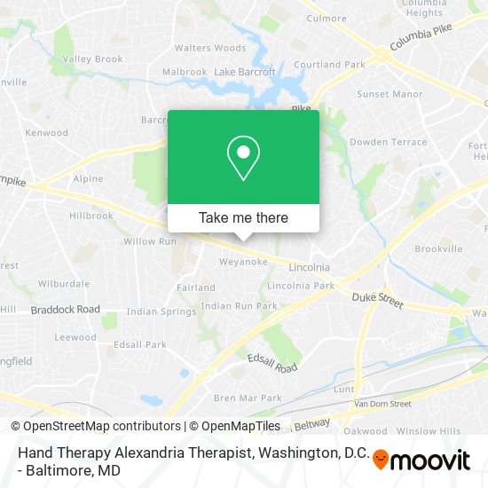 Hand Therapy Alexandria Therapist map