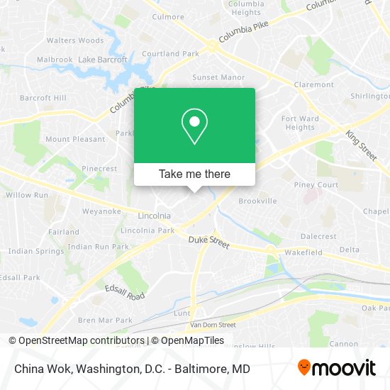 China Wok map