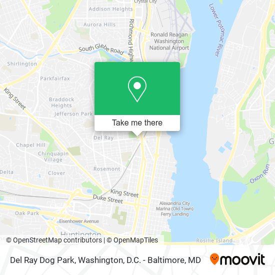 Del Ray Dog Park map