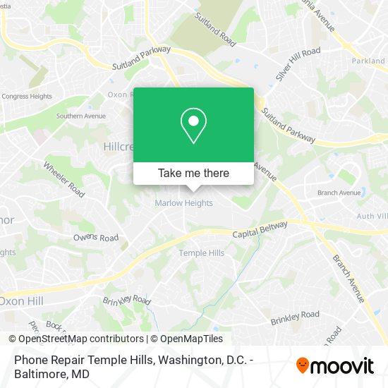 Mapa de Phone Repair Temple Hills