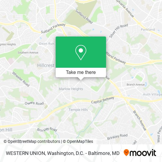 WESTERN UNION map