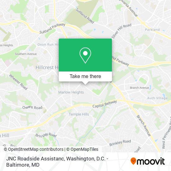 JNC Roadside Assistanc map