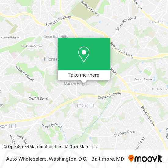 Auto Wholesalers map