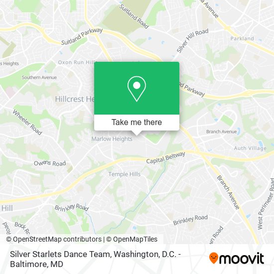 Silver Starlets Dance Team map