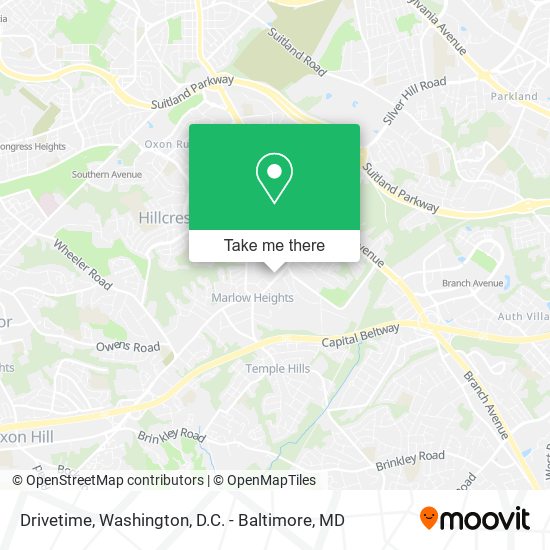Drivetime map