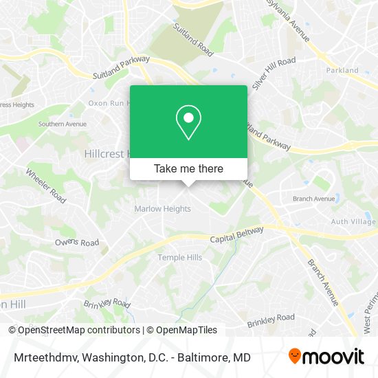 Mrteethdmv map
