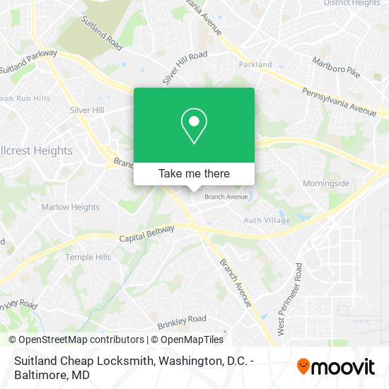 Mapa de Suitland Cheap Locksmith