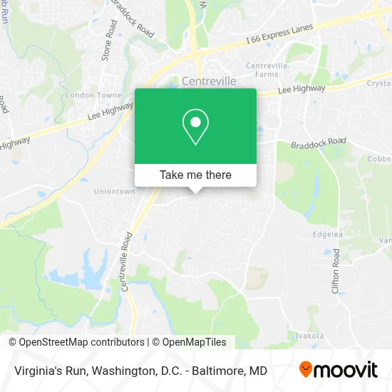 Virginia's Run map