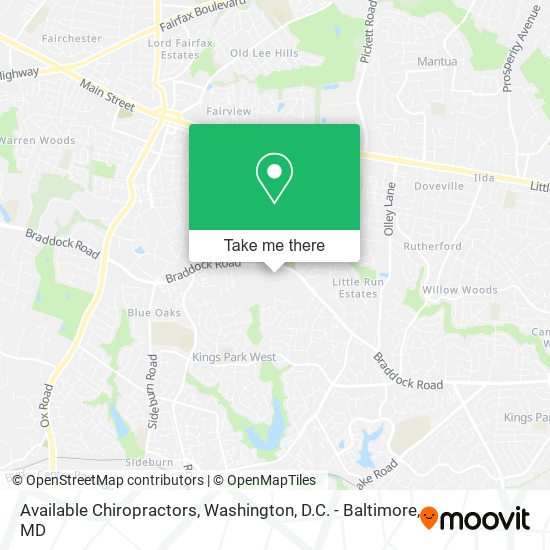 Available Chiropractors map