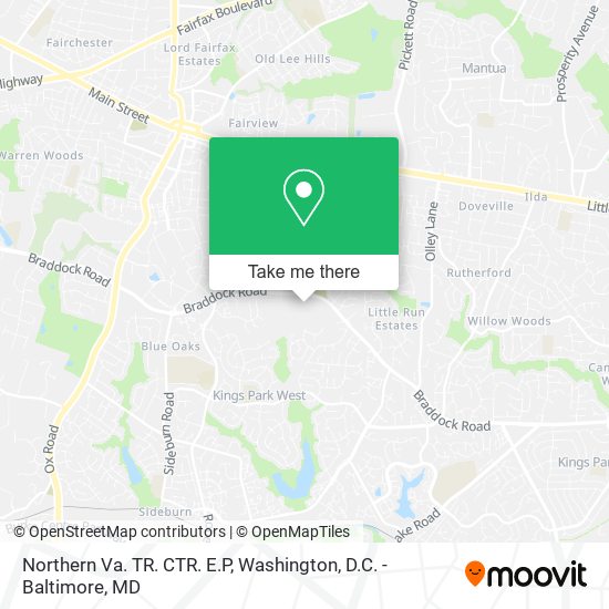 Northern Va. TR. CTR. E.P map