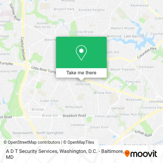 A D T Security Services map