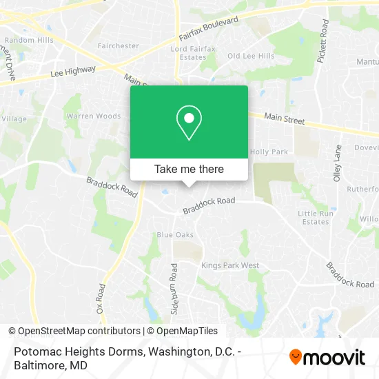 Potomac Heights Dorms map