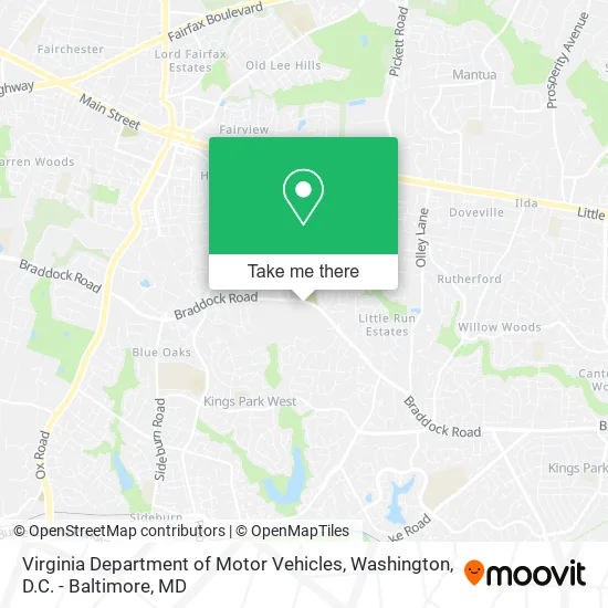 Mapa de Virginia Department of Motor Vehicles