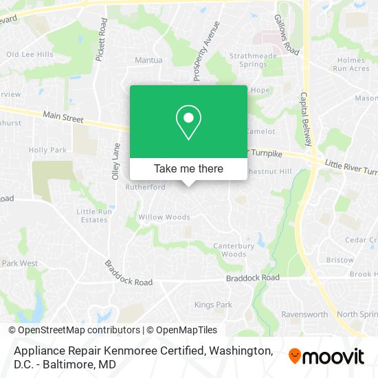 Appliance Repair Kenmoree Certified map