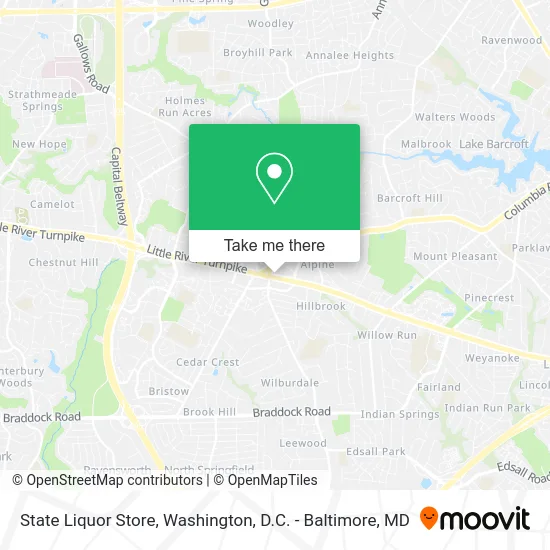 State Liquor Store map