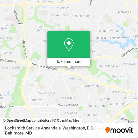 Locksmith Service Annandale map