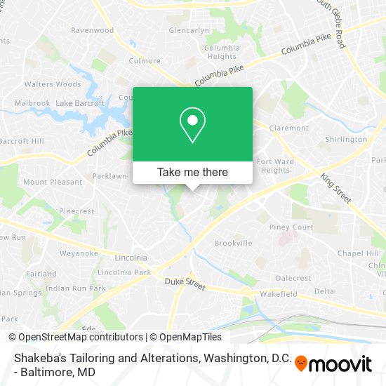 Mapa de Shakeba's Tailoring and Alterations