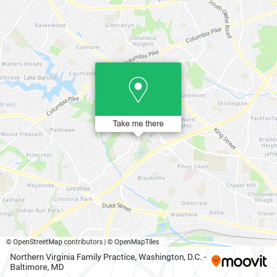 Northern Virginia Family Practice map