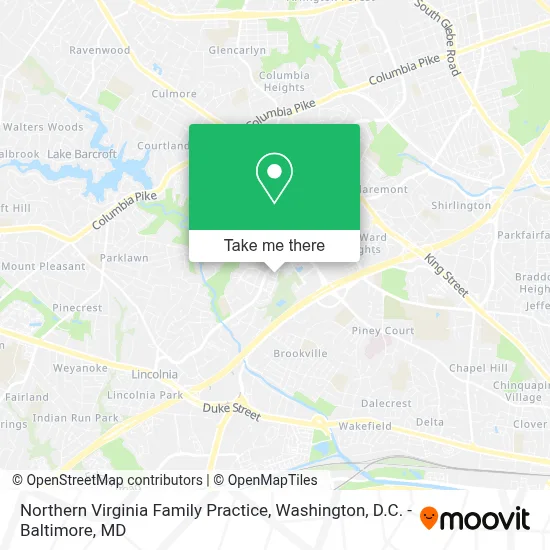 Northern Virginia Family Practice map