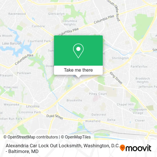 Alexandria Car Lock Out Locksmith map