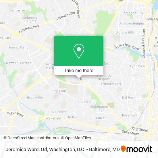 Mapa de Jeromica Ward, Od