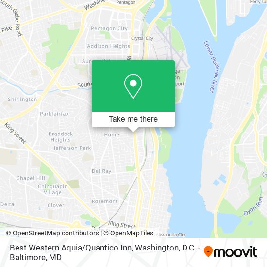 Best Western Aquia / Quantico Inn map