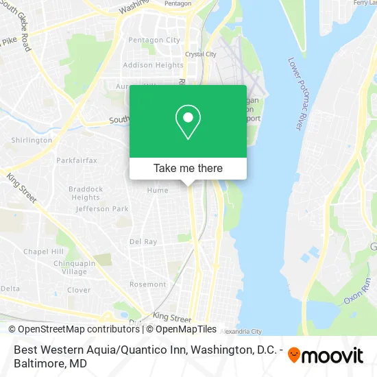 Best Western Aquia / Quantico Inn map